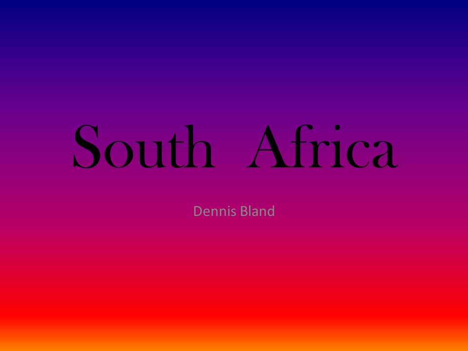 South Africa Dennis Bland