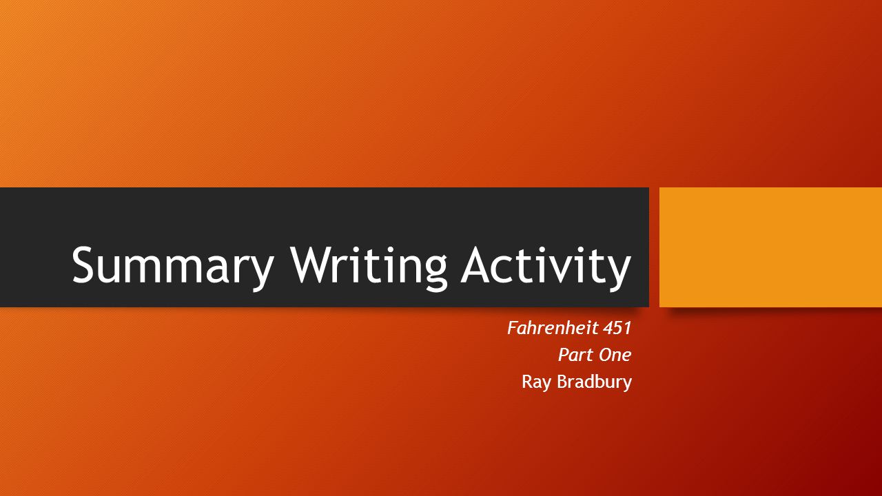 Essay Topics For Fahrenheit 451