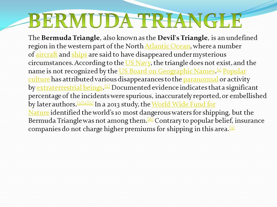 Paper presentation on bermuda triangle