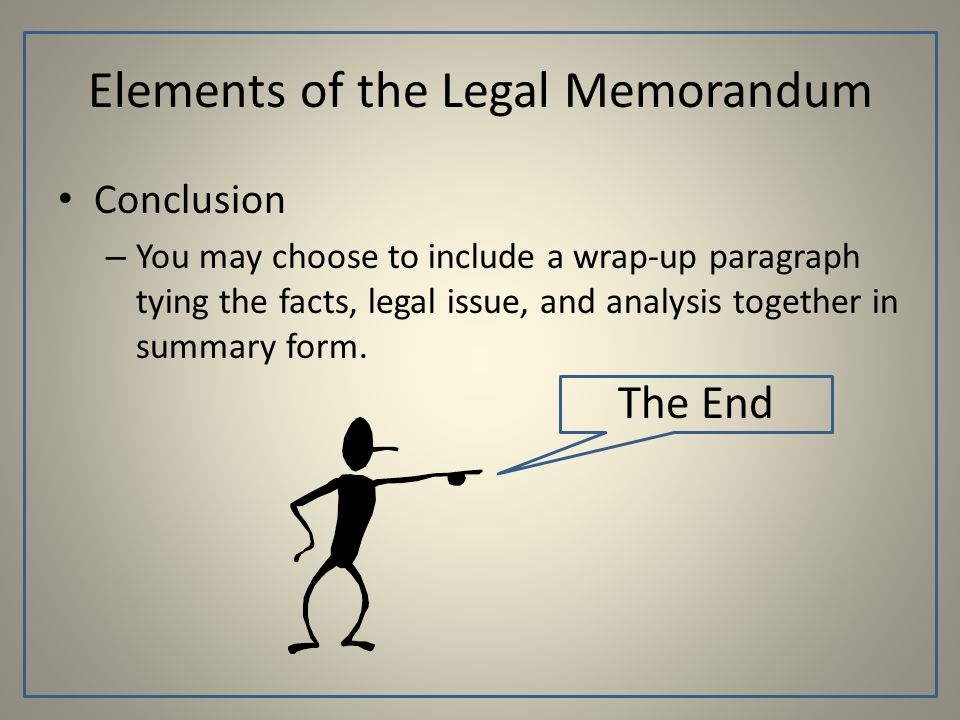 Thesis paragraph legal memo