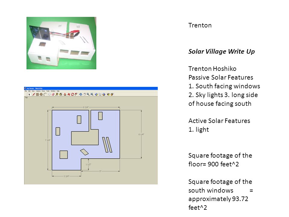 Trenton Solar Village Write Up Trenton Hoshiko Passive Solar Features 1.