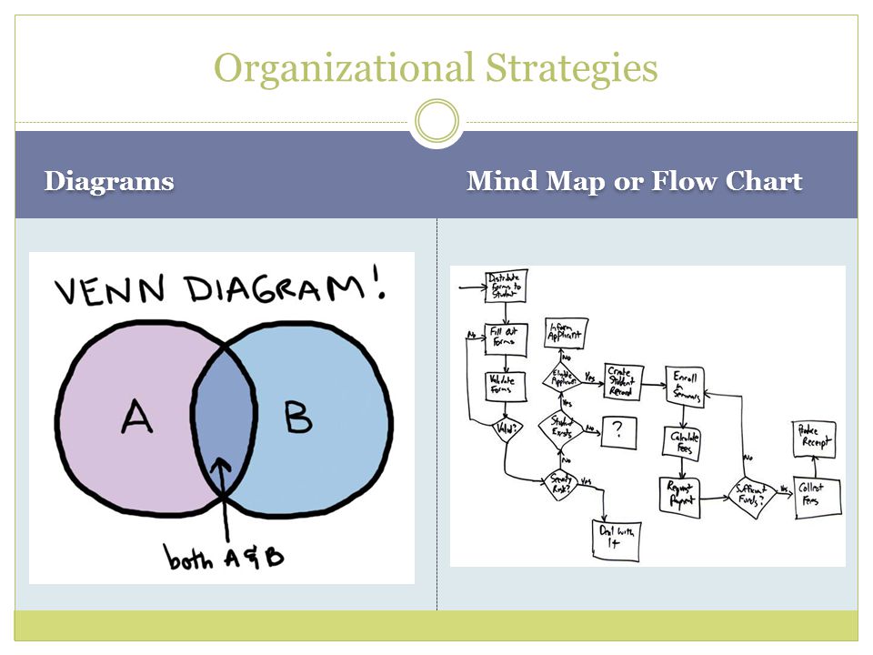 Diagrams Mind Map or Flow Chart Organizational Strategies