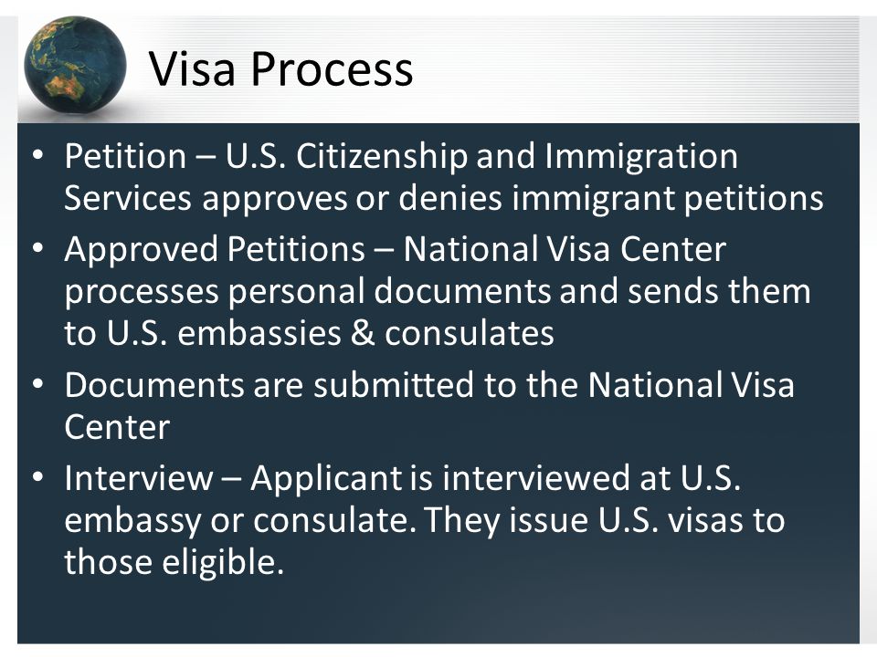 Visa Process Petition – U.S.