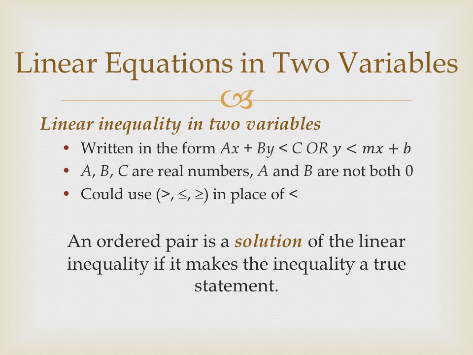  Linear Equations in Two Variables