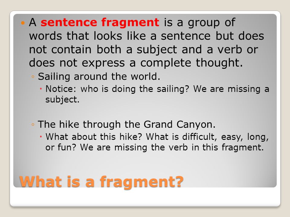 What is a fragment.