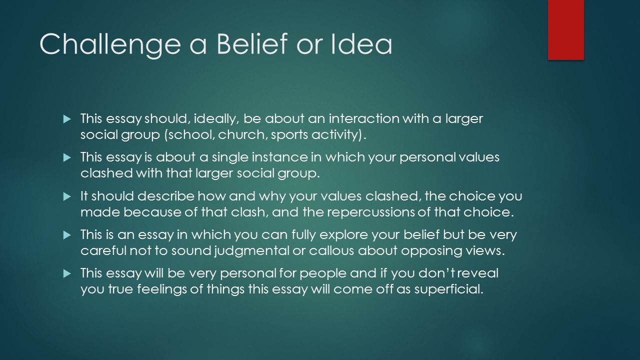 Personal Challenge Essay