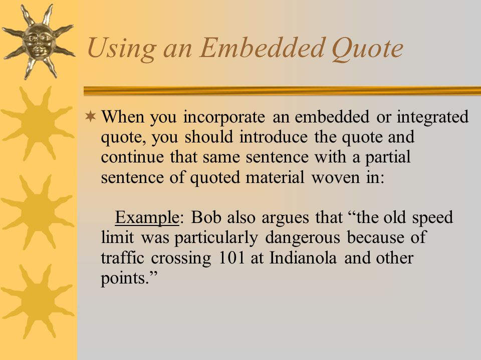 embedded quotes