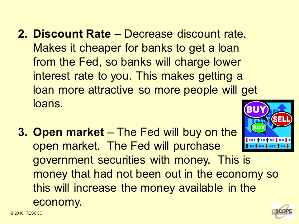 2.Discount Rate – Decrease discount rate.