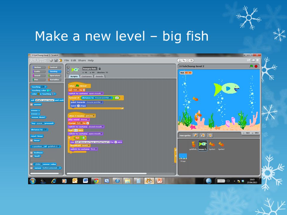 Make a new level – big fish