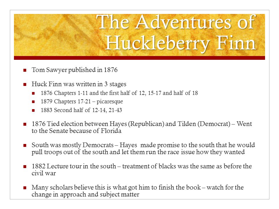 american experience in huck finn essay Huckleberry finn term papers (paper 7357) on satire in huck finn: huck finn: the birth of american satire making people a laughing-stock is a common occurrence in america. american experience in huck finn essay Huckleberry finn term papers (paper 7357) on satire in huck finn: huck finn: the birth of american satire making people a laughing-stock is a common occurrence in america.