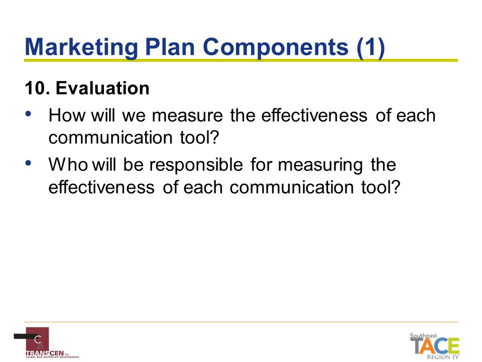 25 Marketing Plan Components (1) 10.