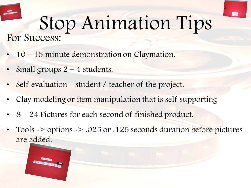 Stop Animation Tips For Success: 10 – 15 minute demonstration on Claymation.