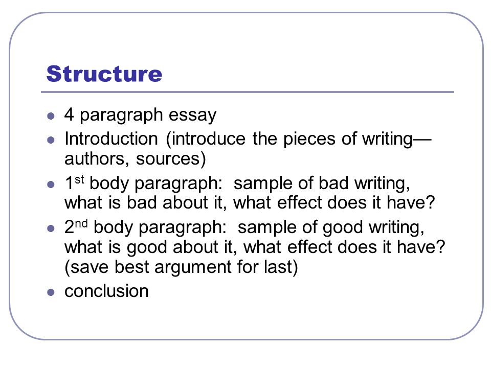 Structure Of A Good Essay
