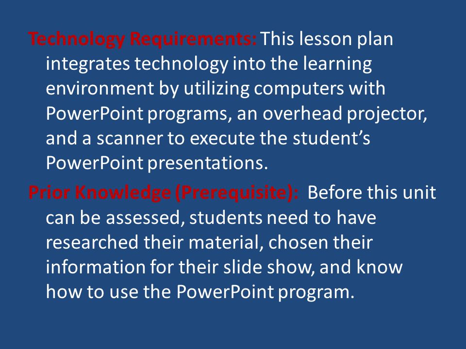 ms powerpoint lesson plan