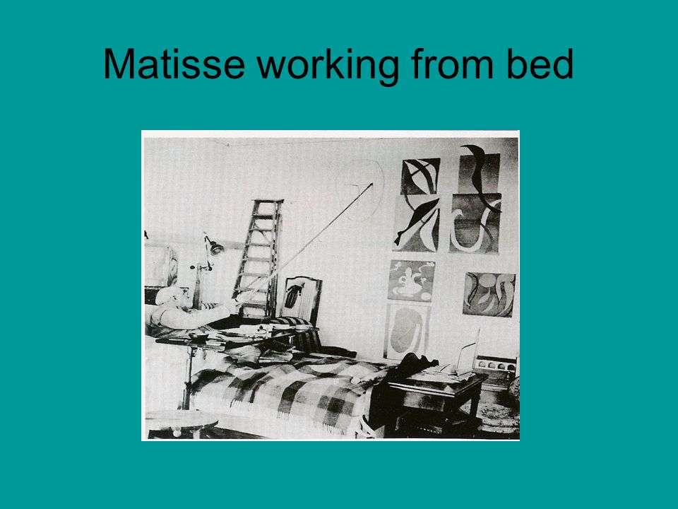 Matisse working from bed