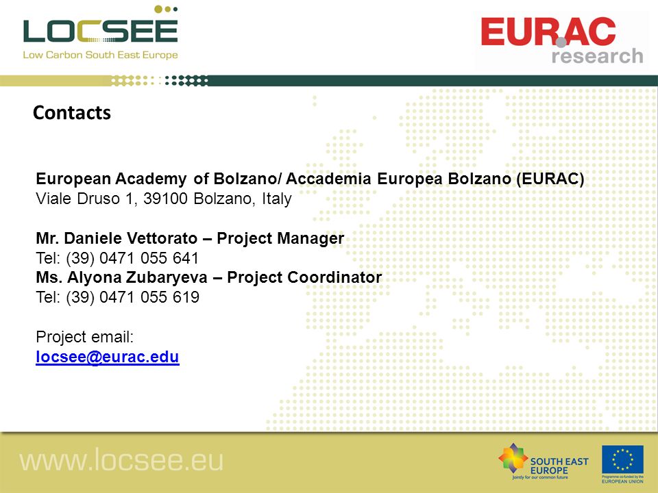European Academy of Bolzano/ Accademia Europea Bolzano (EURAC) Viale Druso 1, Bolzano, Italy Mr.