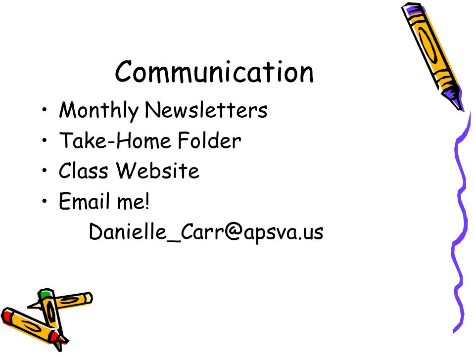 Communication Monthly Newsletters Take-Home Folder Class Website  me!