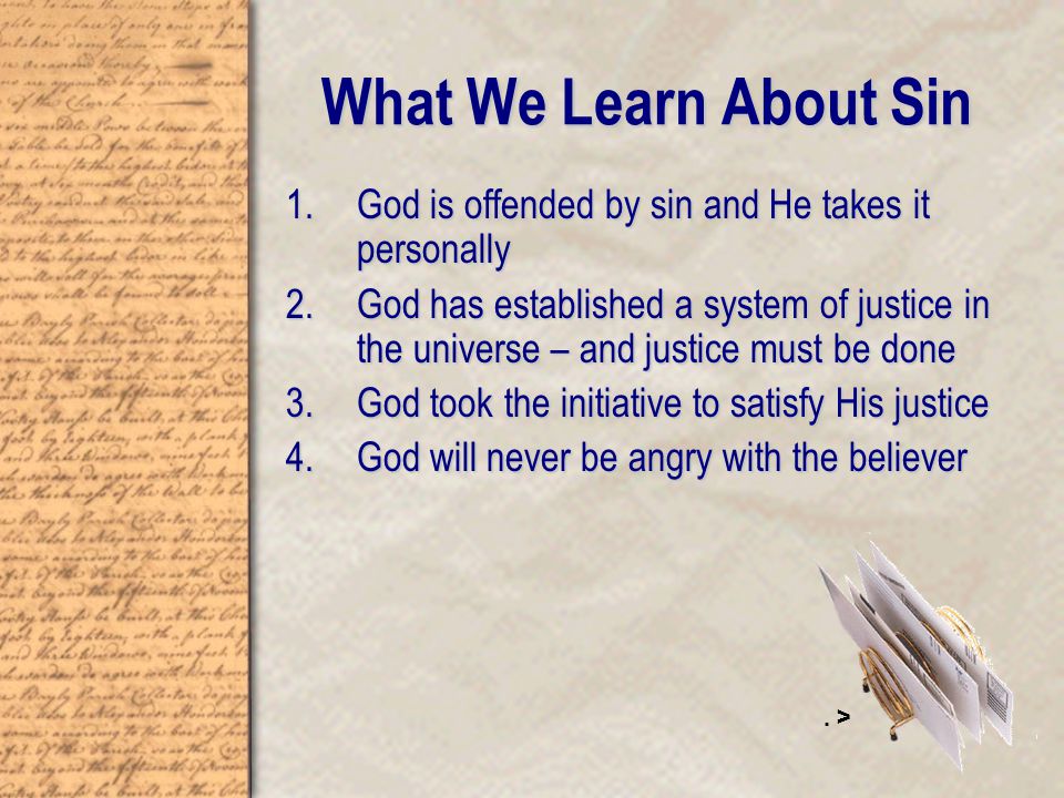 What We Learn About Sin.