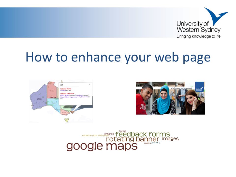 How to enhance your web page