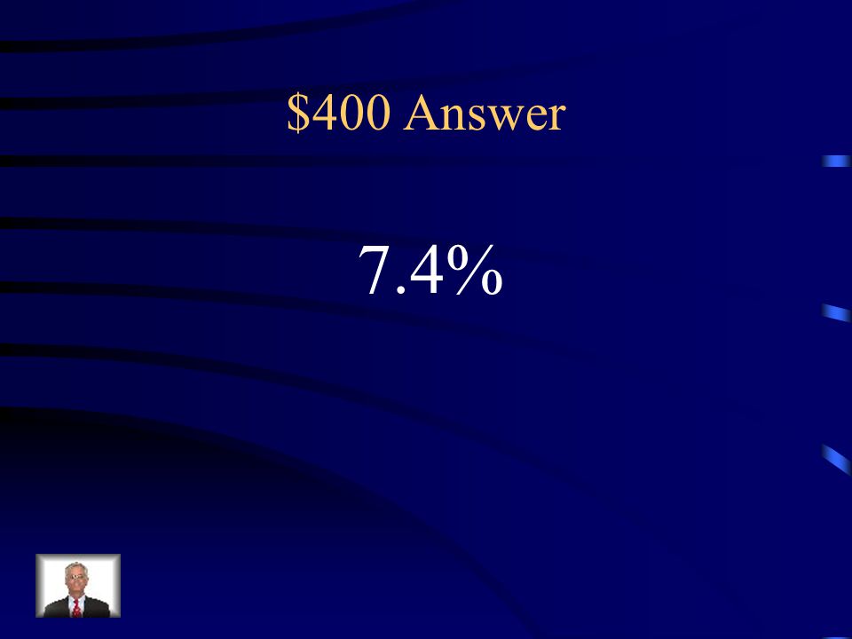 $400 Answer 7.4%