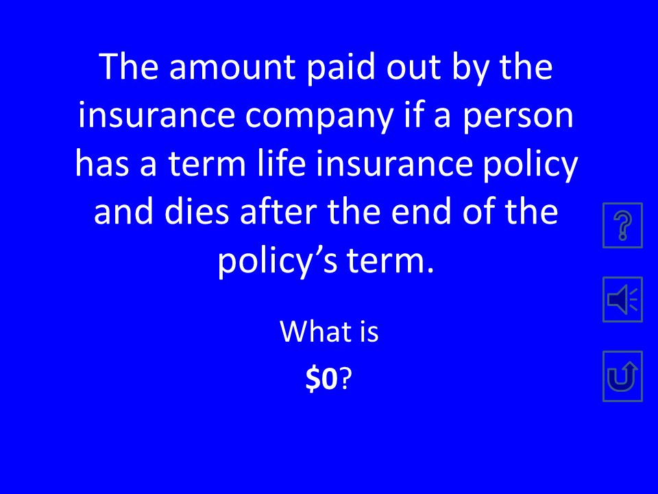 The normal intent for the use of life insurance.