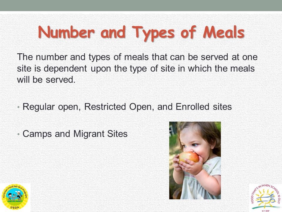 types of meals