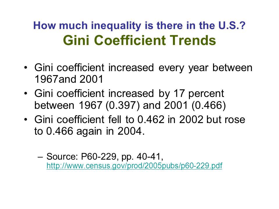 How much inequality is there in the U.S..