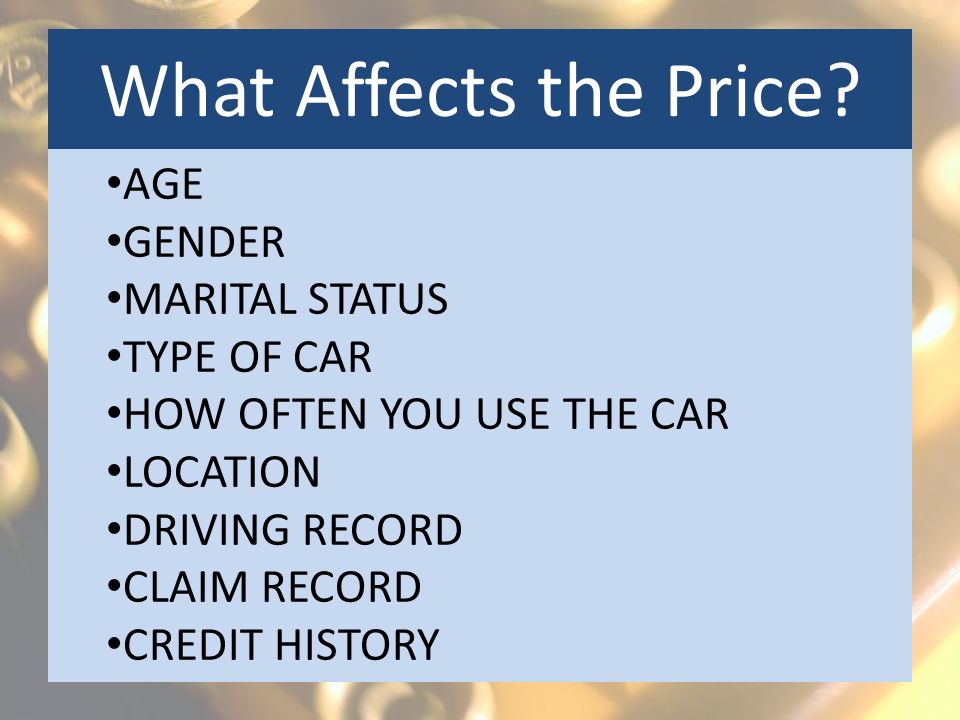 What Affects the Price.