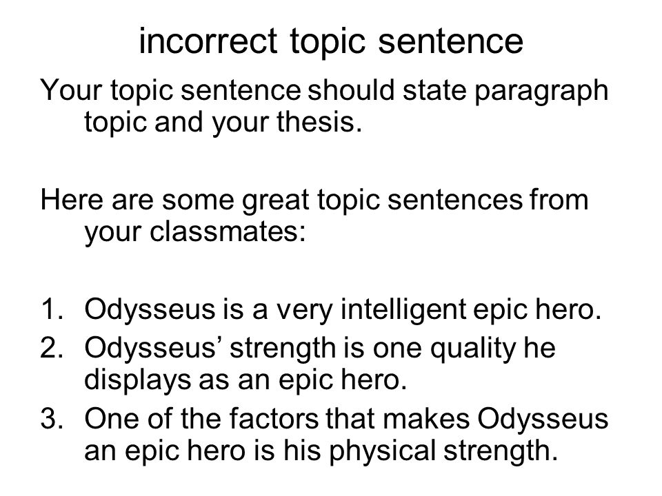 odyssey thesis examples