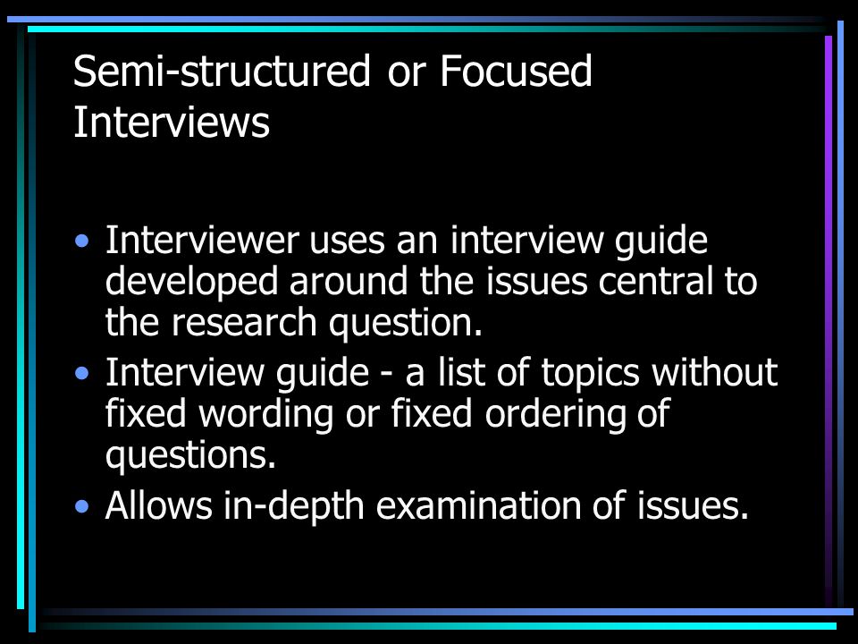 indepth interviewing