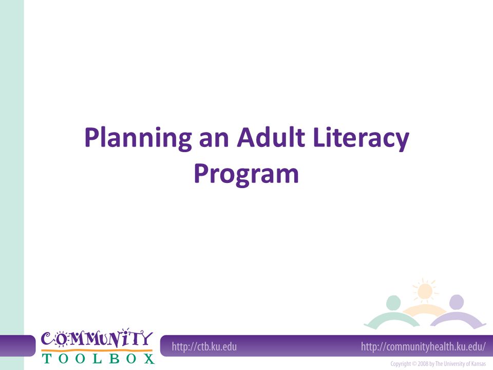 Planning an Adult Literacy Program