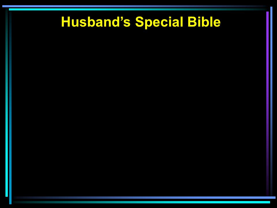 Husband’s Special Bible