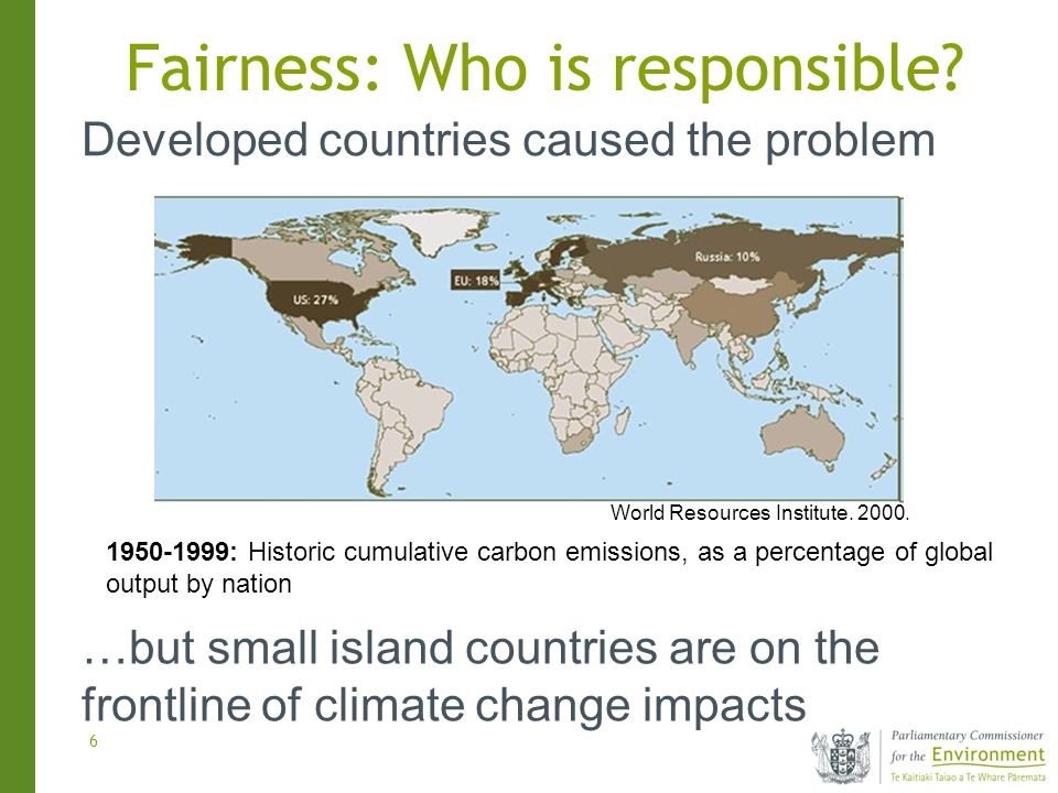 6 Fairness: Who is responsible.