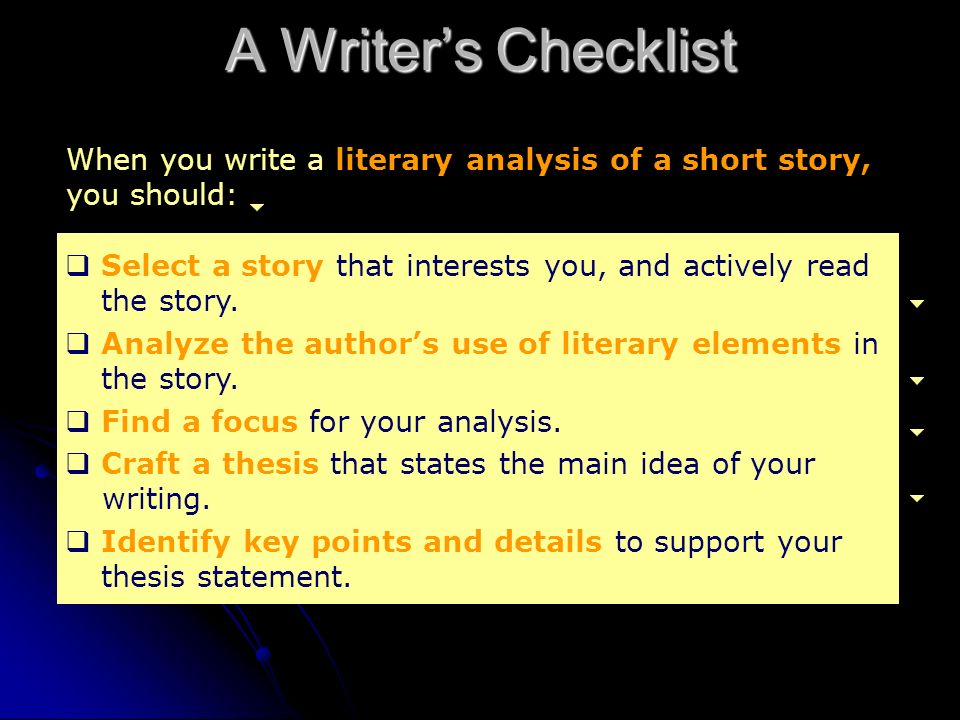Literary Analysis Essay Example Short Story