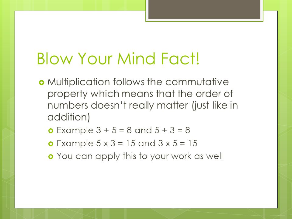 Blow Your Mind Fact.