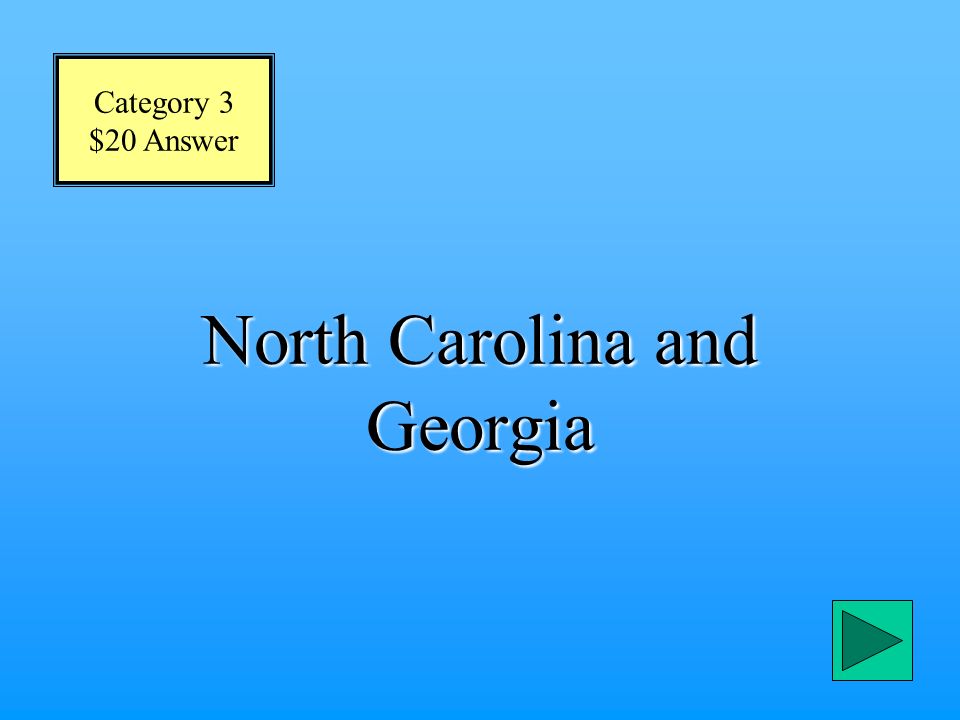 Category 3 $20 Question What two states border South Carolina