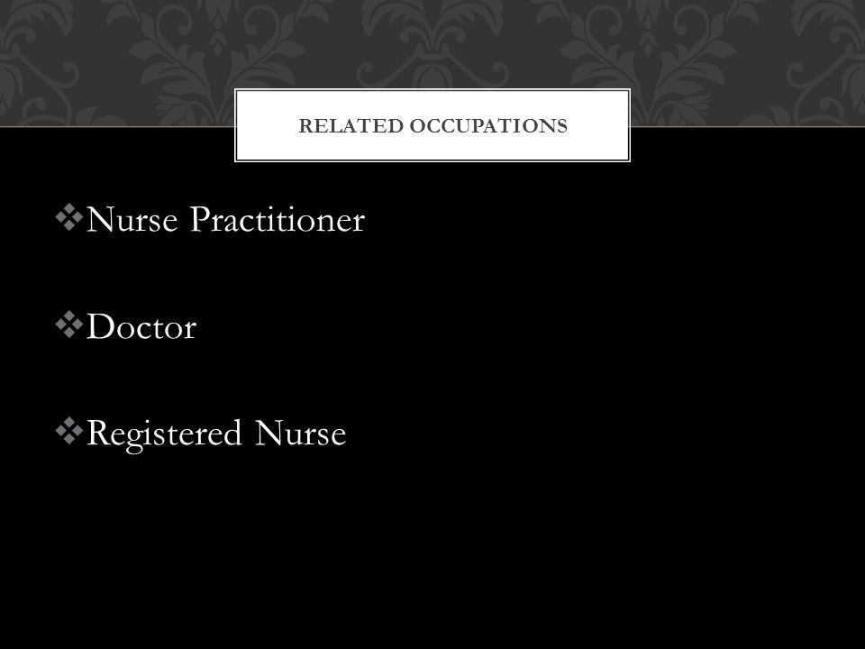  Nurse Practitioner  Doctor  Registered Nurse RELATED OCCUPATIONS