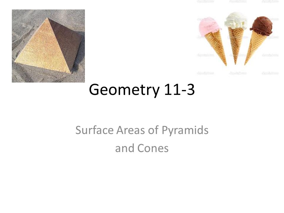 Geometry 11-3 Surface Areas of Pyramids and Cones