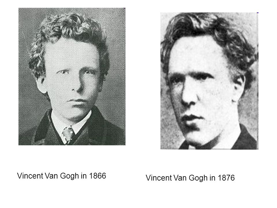 Vincent Van Gogh in 1866 Vincent Van Gogh in 1876