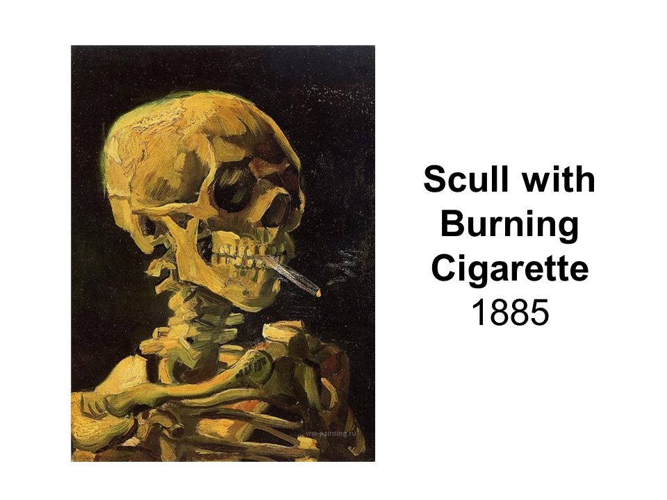 Scull with Burning Cigarette 1885