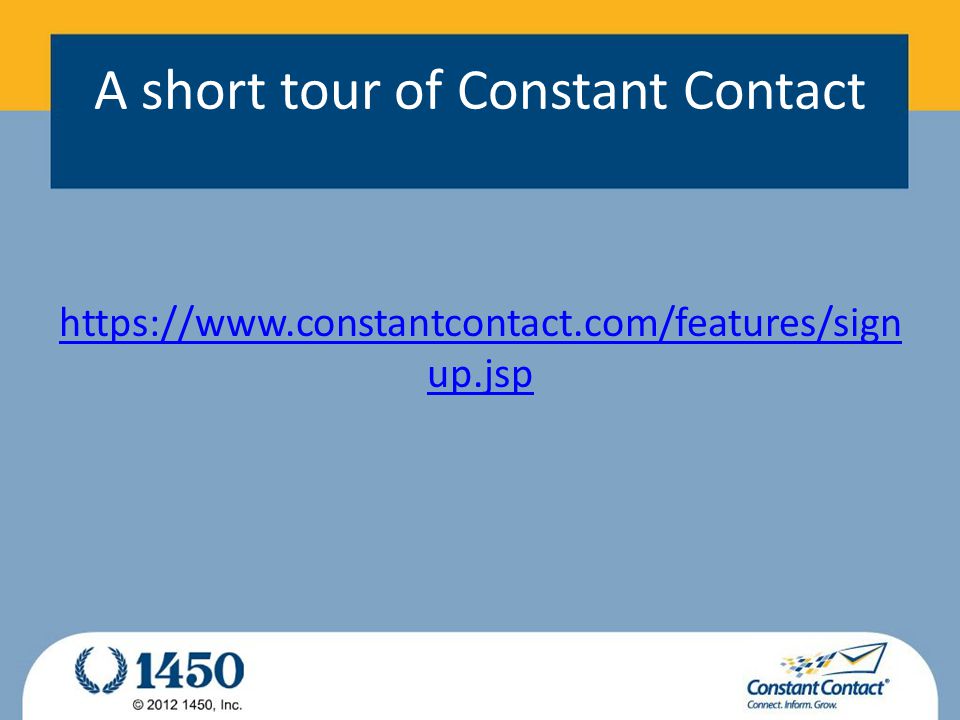 A short tour of Constant Contact   up.jsp