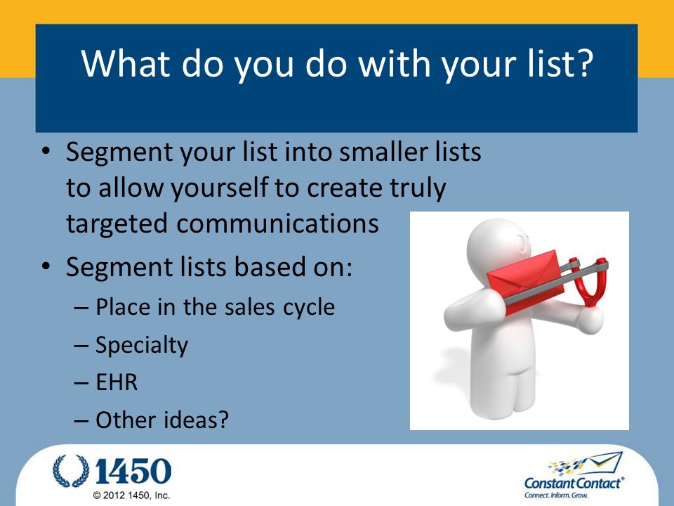 What do you do with your list.