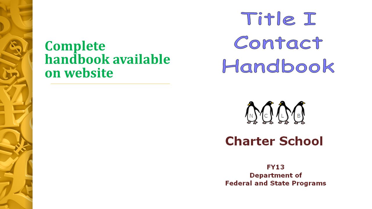 Complete handbook available on website