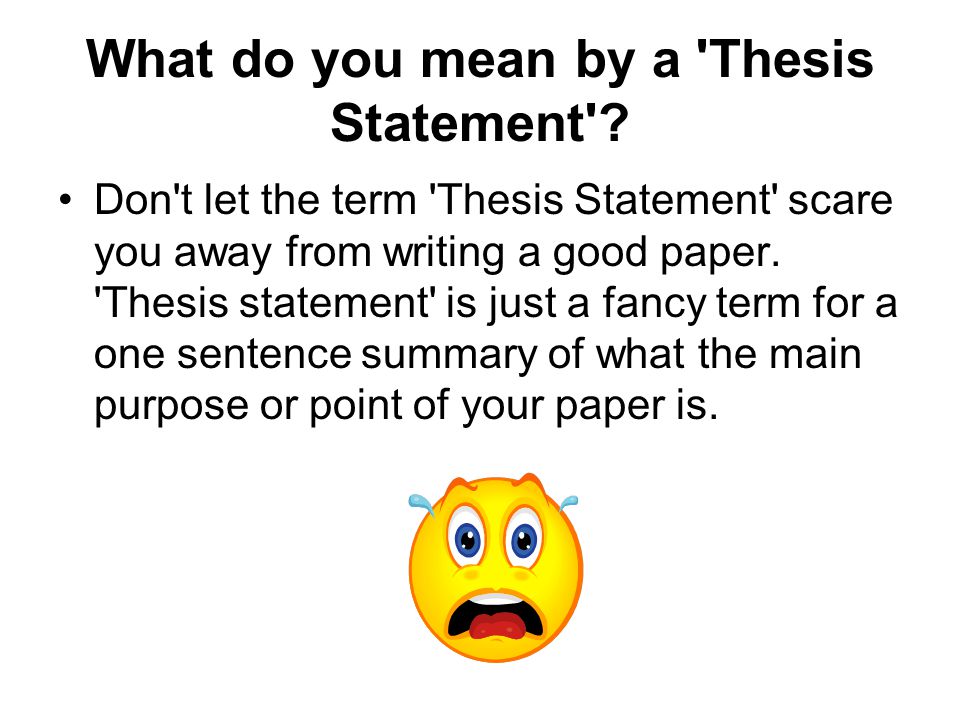 Thesis statement summary