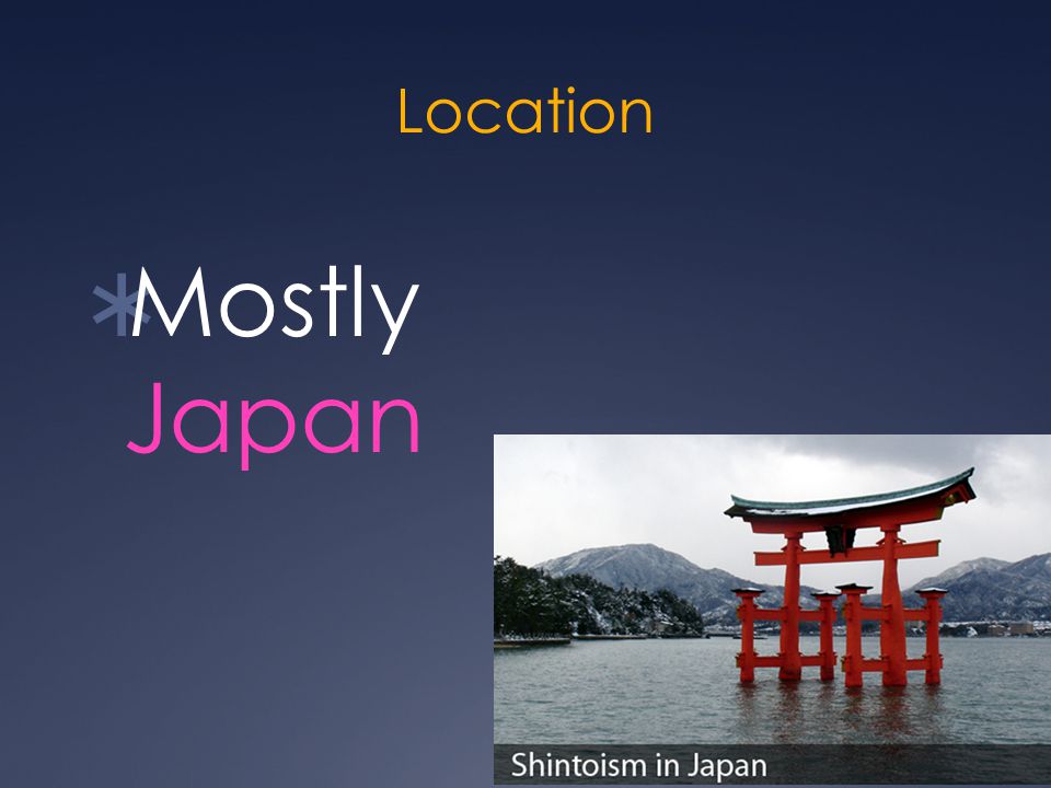 Location  Mostly Japan
