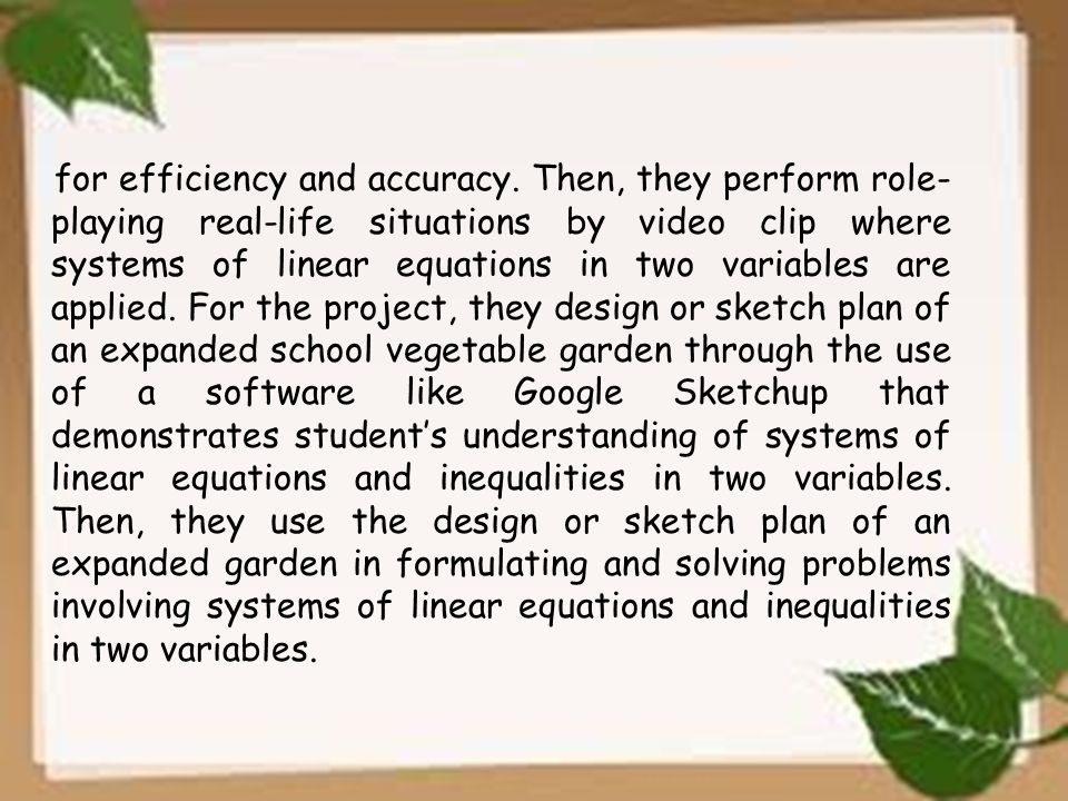 Hide And Seek What Is A Linear Equation An Inequality 10 For Efficiency