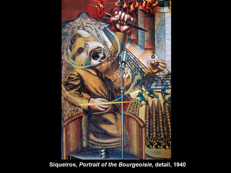 Siqueiros, Portrait of the Bourgeoisie, detail, 1940