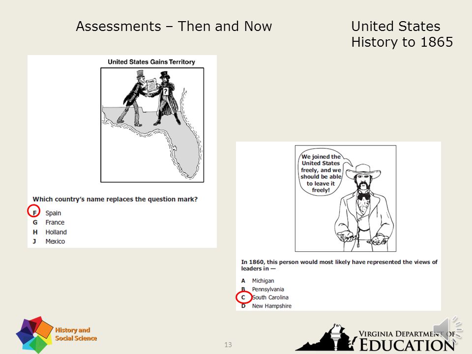 12 Assessments – Then and NowVirginia Studies