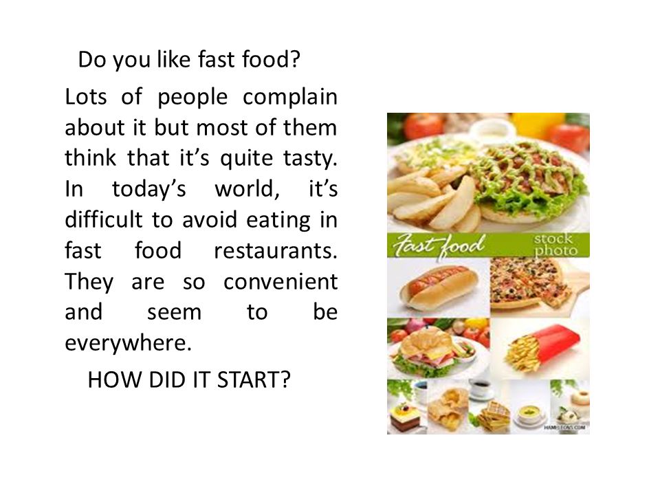 Argumentative Essay On Fast Food