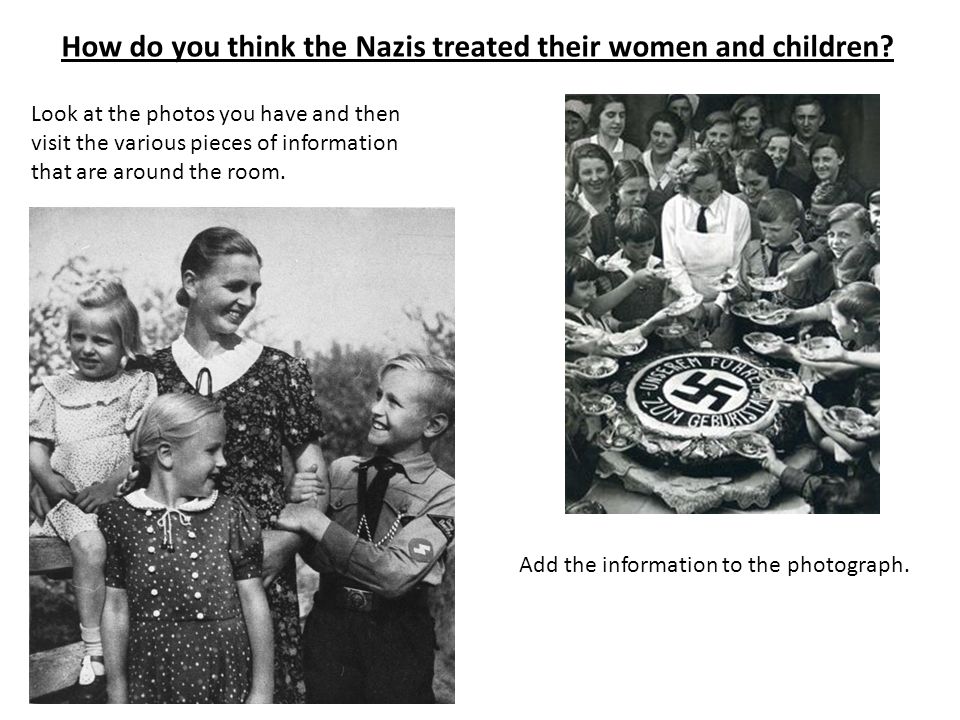 How do you think the Nazis treated their women and children.